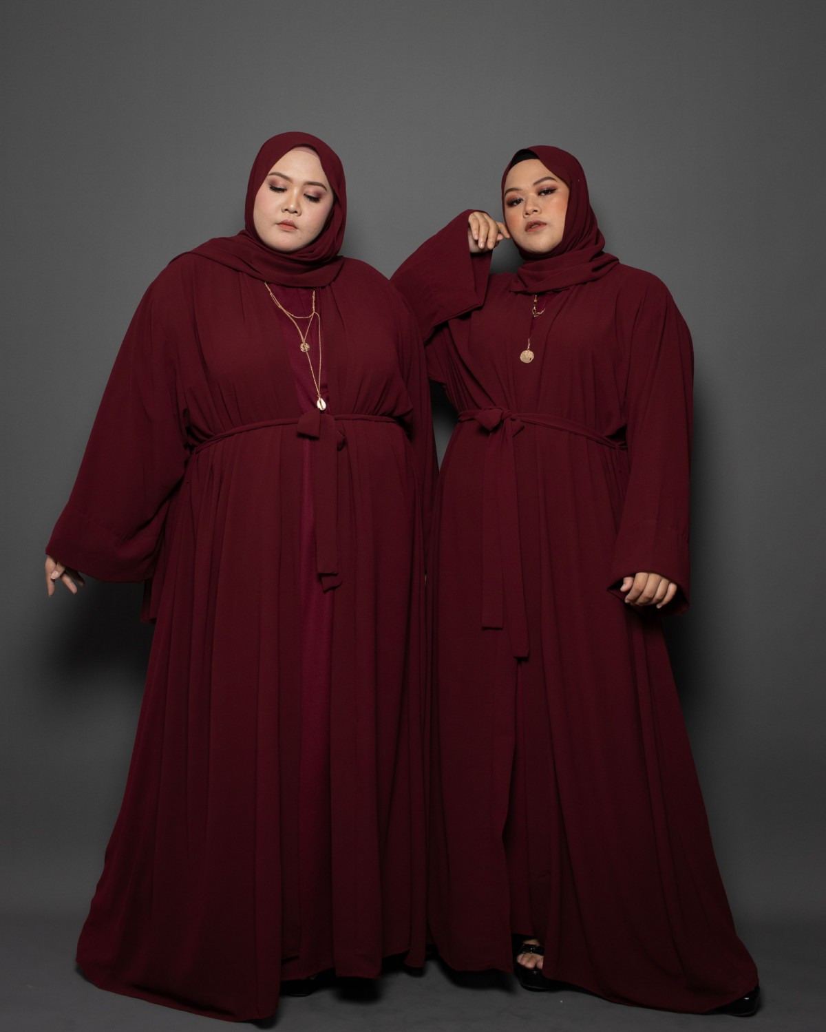 Ammara Abaya Dress (Maroon)