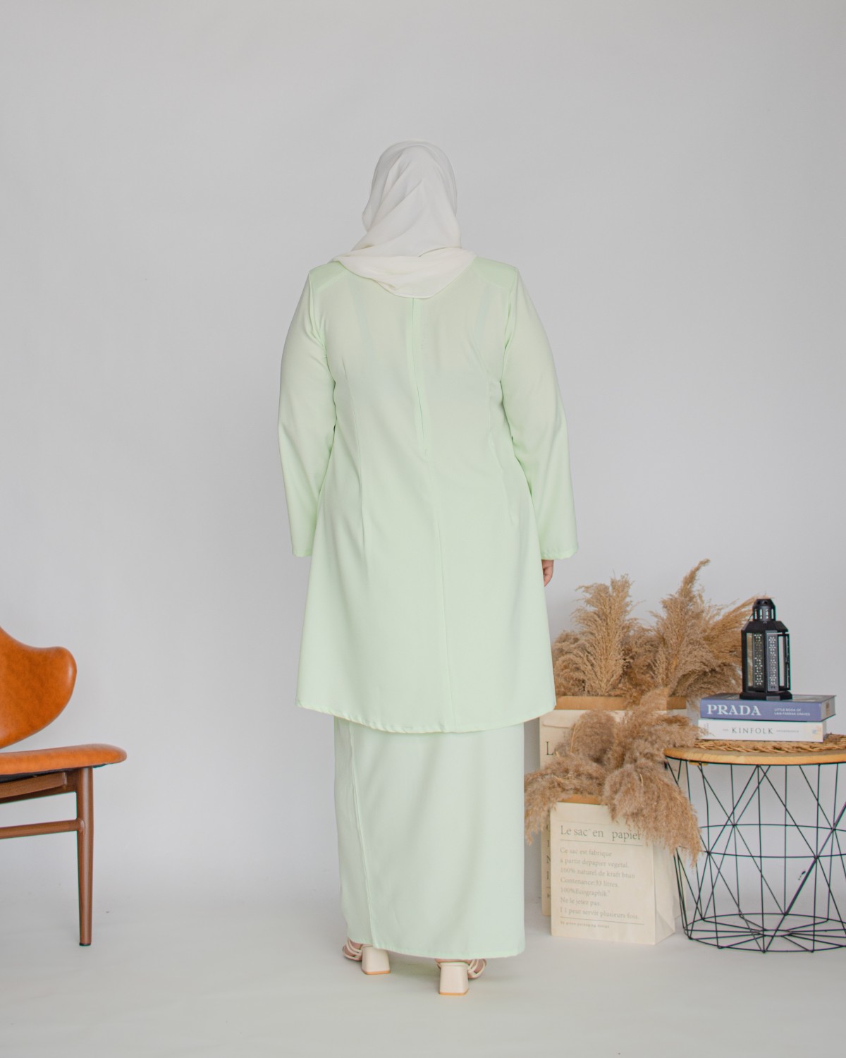 Amalin Riau Kurung (Mint Green)