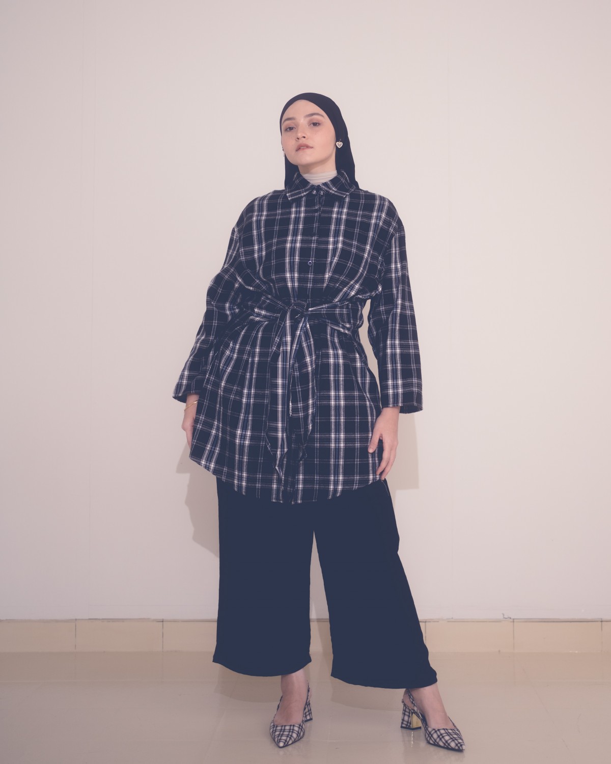 Leona Plaid Long Shirt