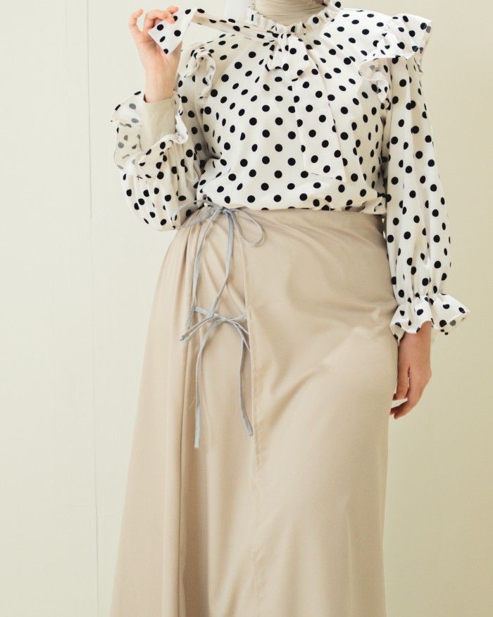 Poppy Coquette Cotton Skirt (Nude)