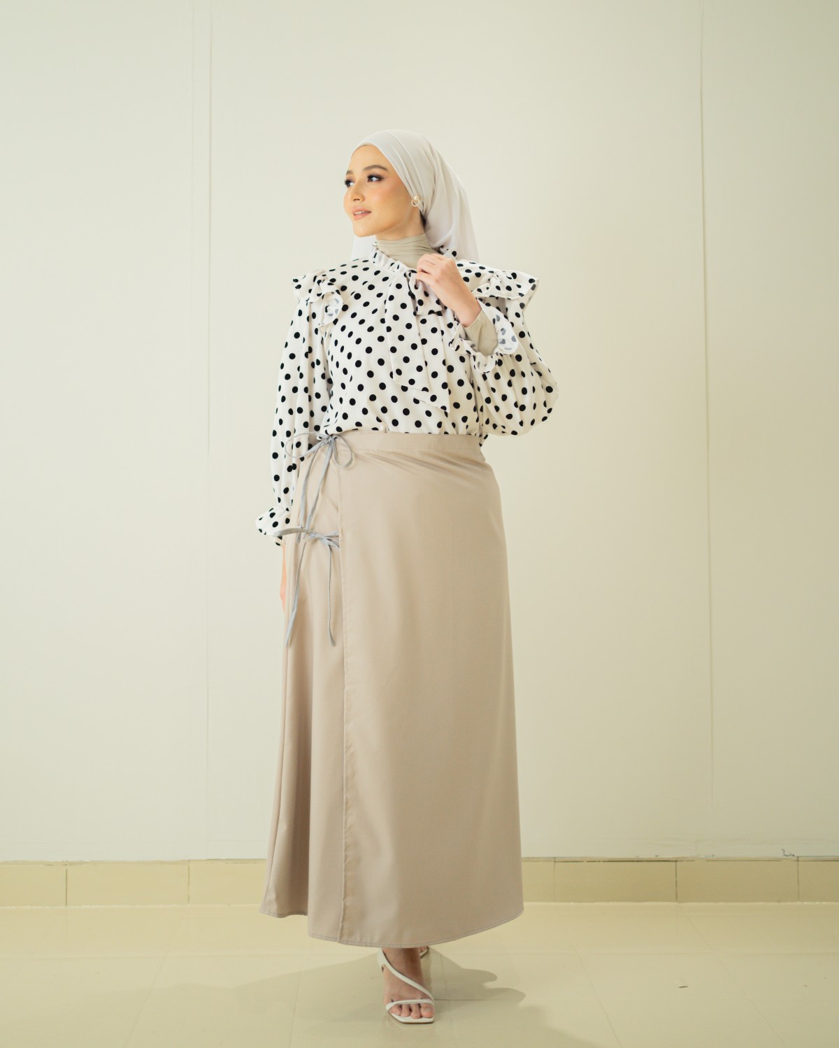 Poppy Coquette Cotton Skirt (Nude)