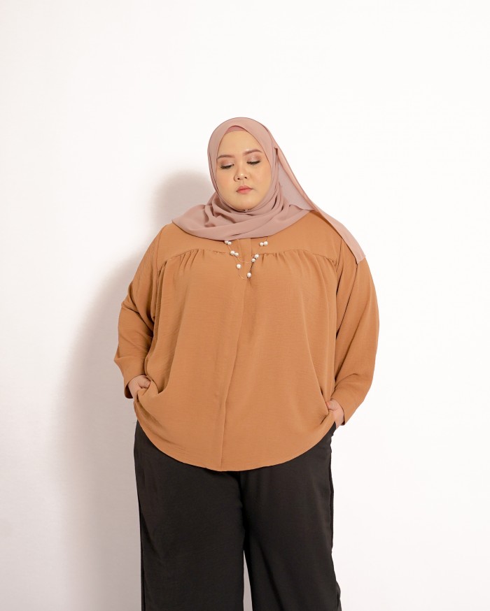 Farra Ruffle Top (Caramel)