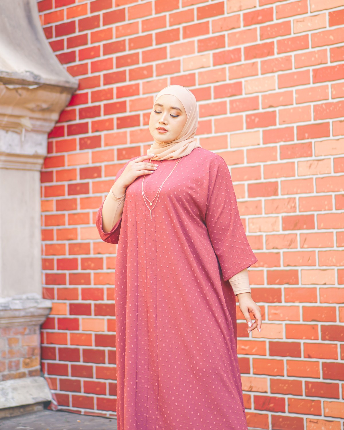 Kamela Kaftan 2.0 (Wine Pink)