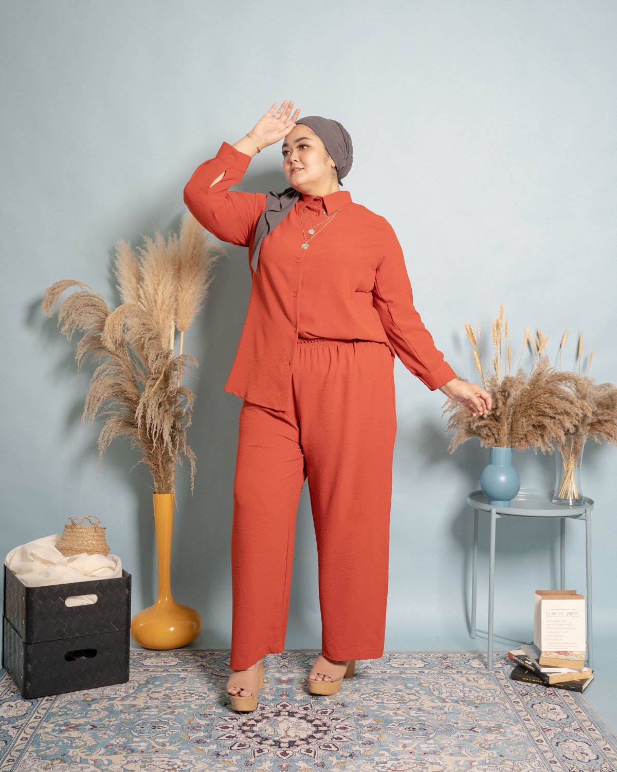 Karla Suit (Burnt Orange)