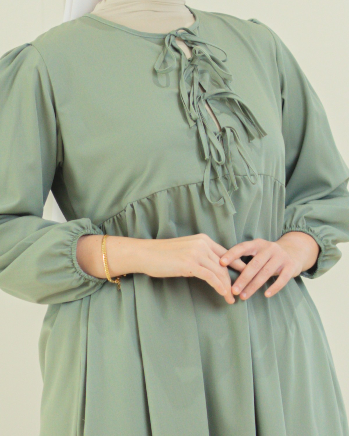 Ruby Coquette Dress (Sage Green)