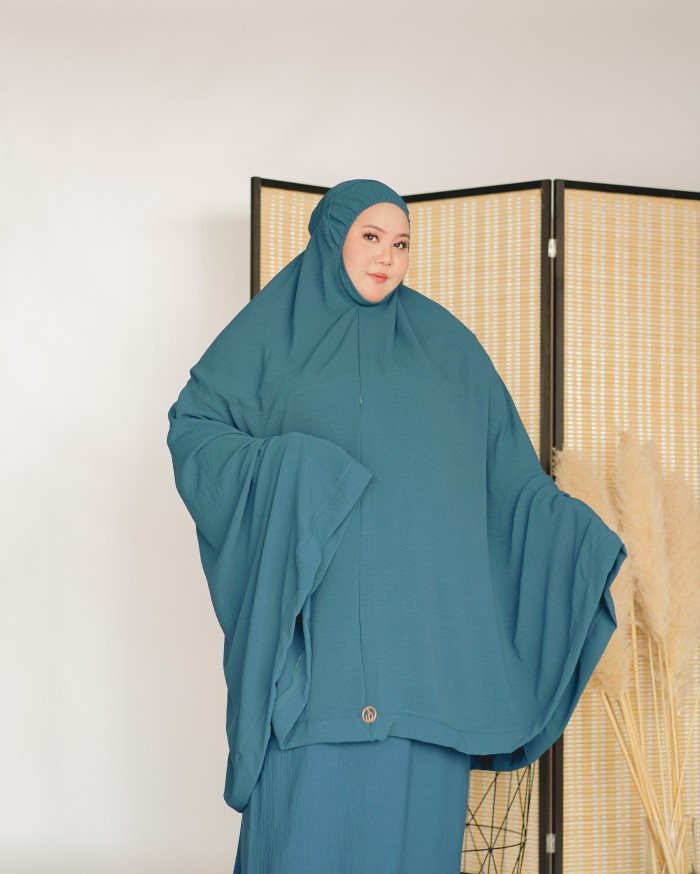 Telekung Nur Afeeyah (Teal Blue)