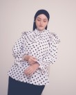 Bianca Ruffle Top (Polka White)